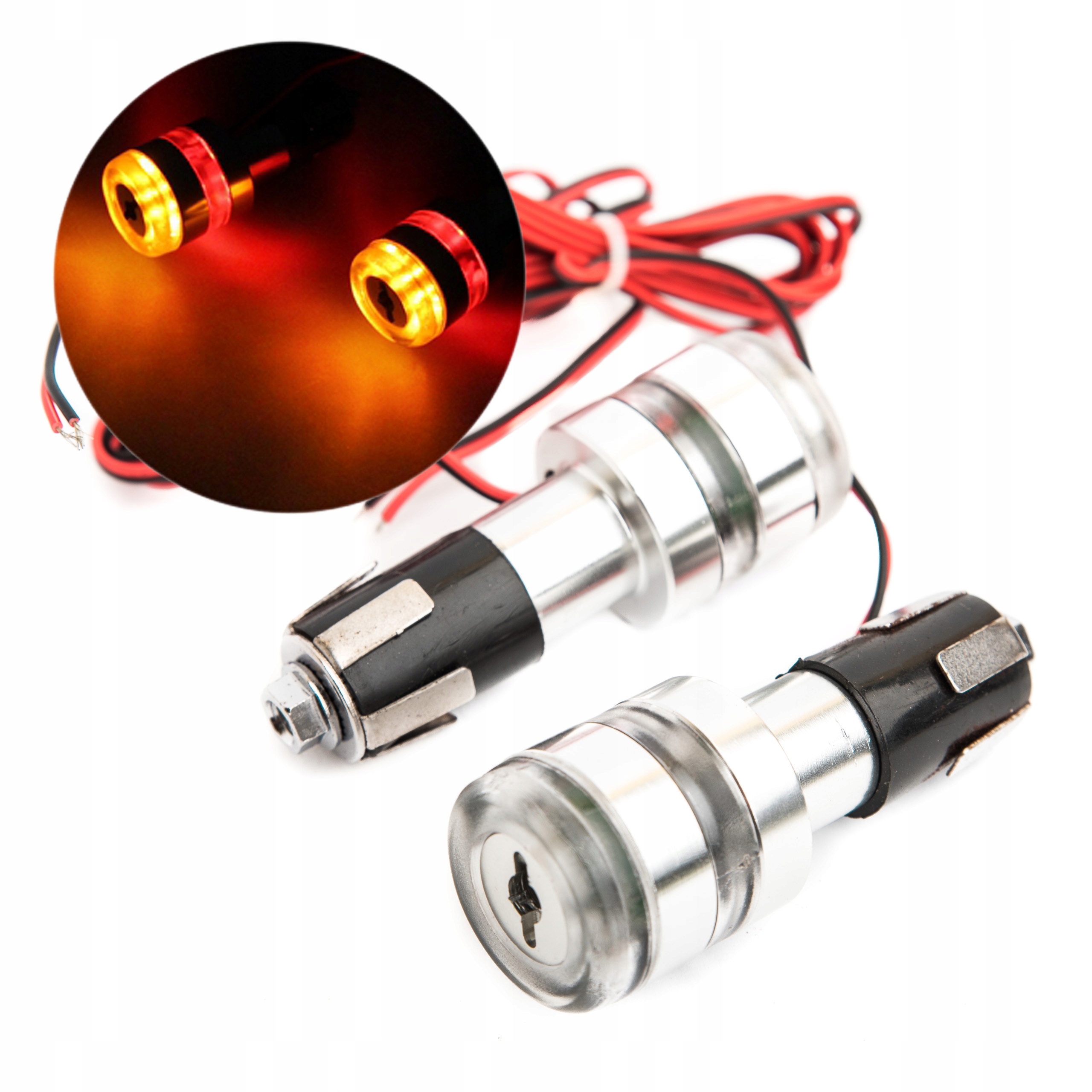 Świecące ciężarki kierunkowskazy końcówki LED 22mm