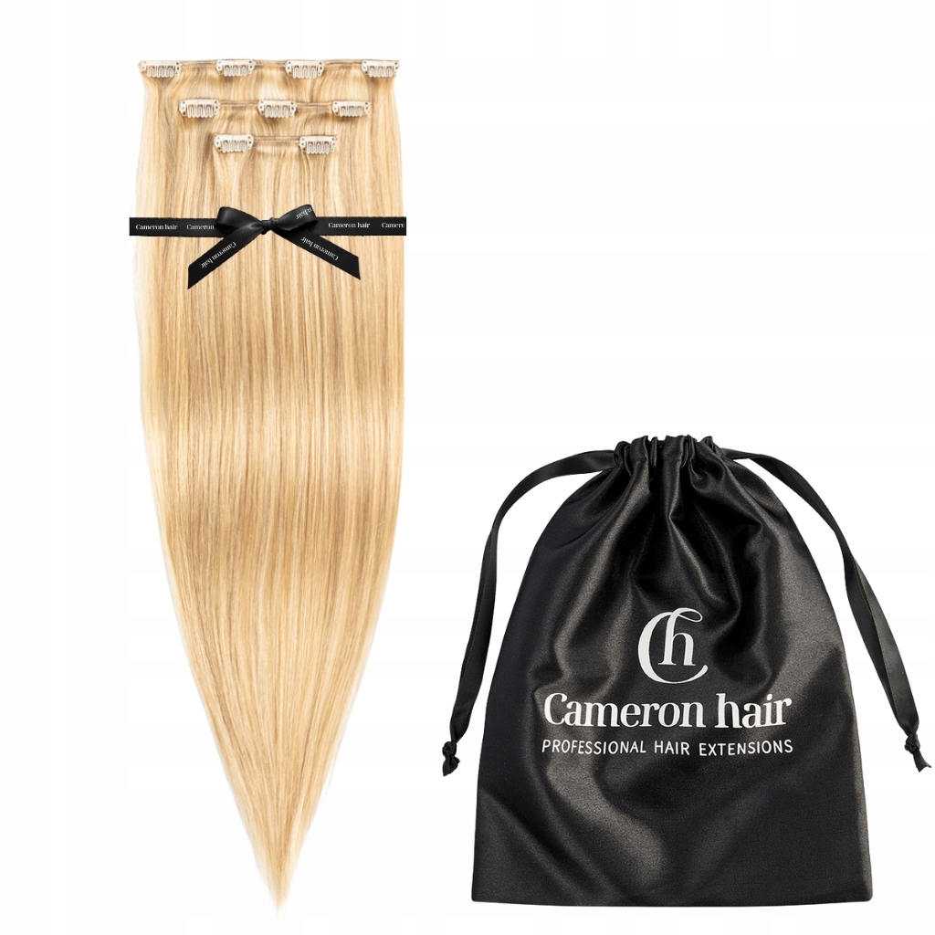 Długie Doczepiane Włosy 60 cm 65g naturalne ludzkie Clip In 3 taśmy doczepy