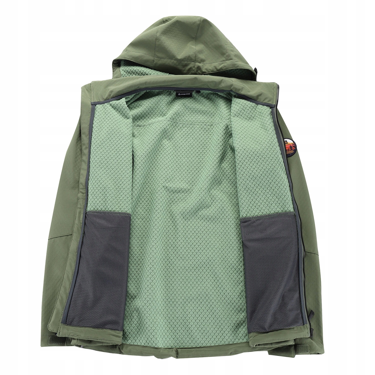 ALPINE PRO Kurtka trekkingowa męska softshell 8000 Merom zielony r.XXL Kod producenta MJCY553587