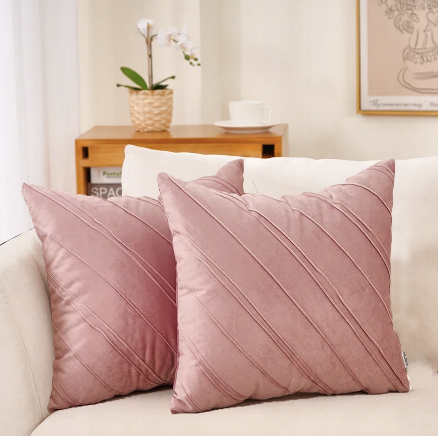 Poszewka na poduszkę jasiek welurowa velvet 45x45 Długość 45 cm