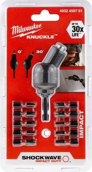 Úhlový nástavec Milwaukee Shockwave adaptér 1/4" 30' 4932459781