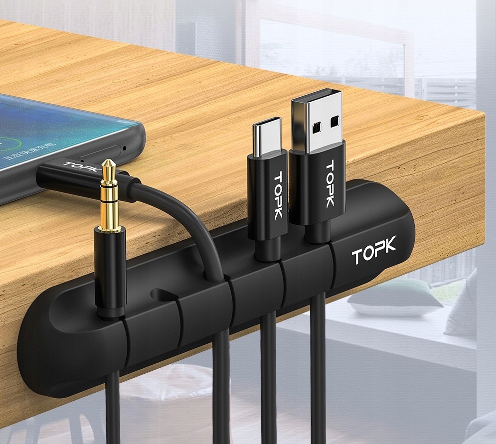 

Organizer Uchwyt do 5 kabli Silikonowy Topk