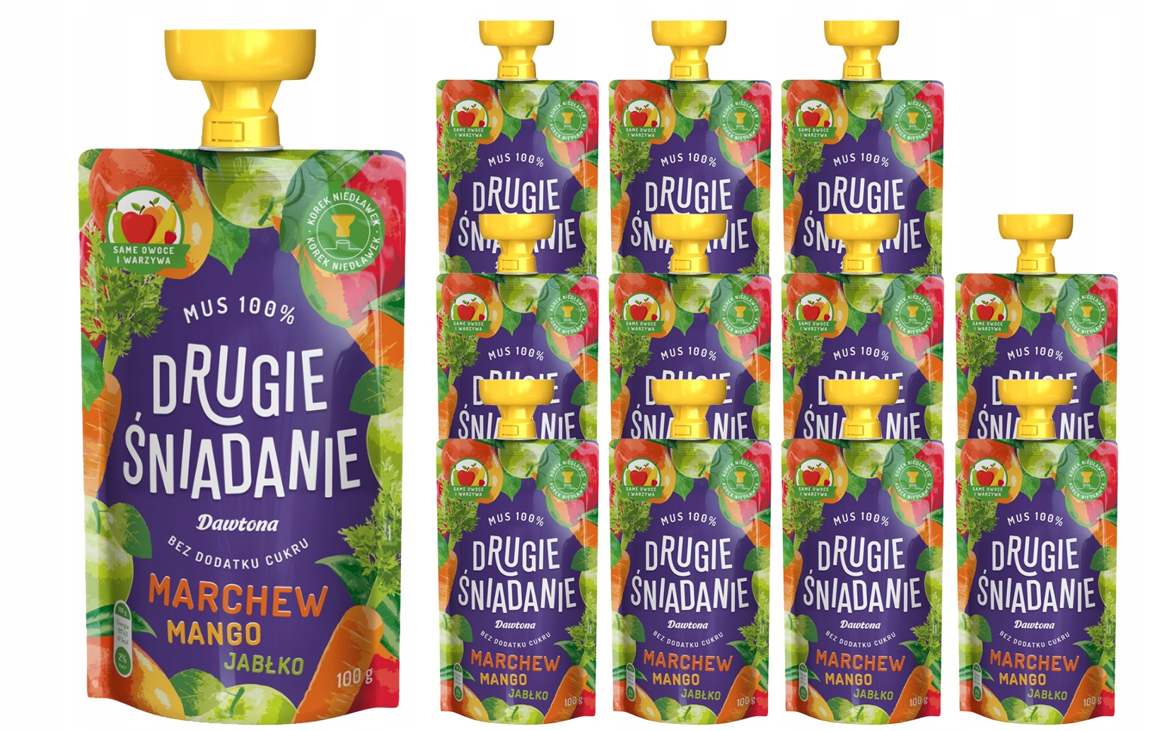 MUS DRUGIE ŚNIADANIE DAWTONA MARCHEW MANGO 12x100g