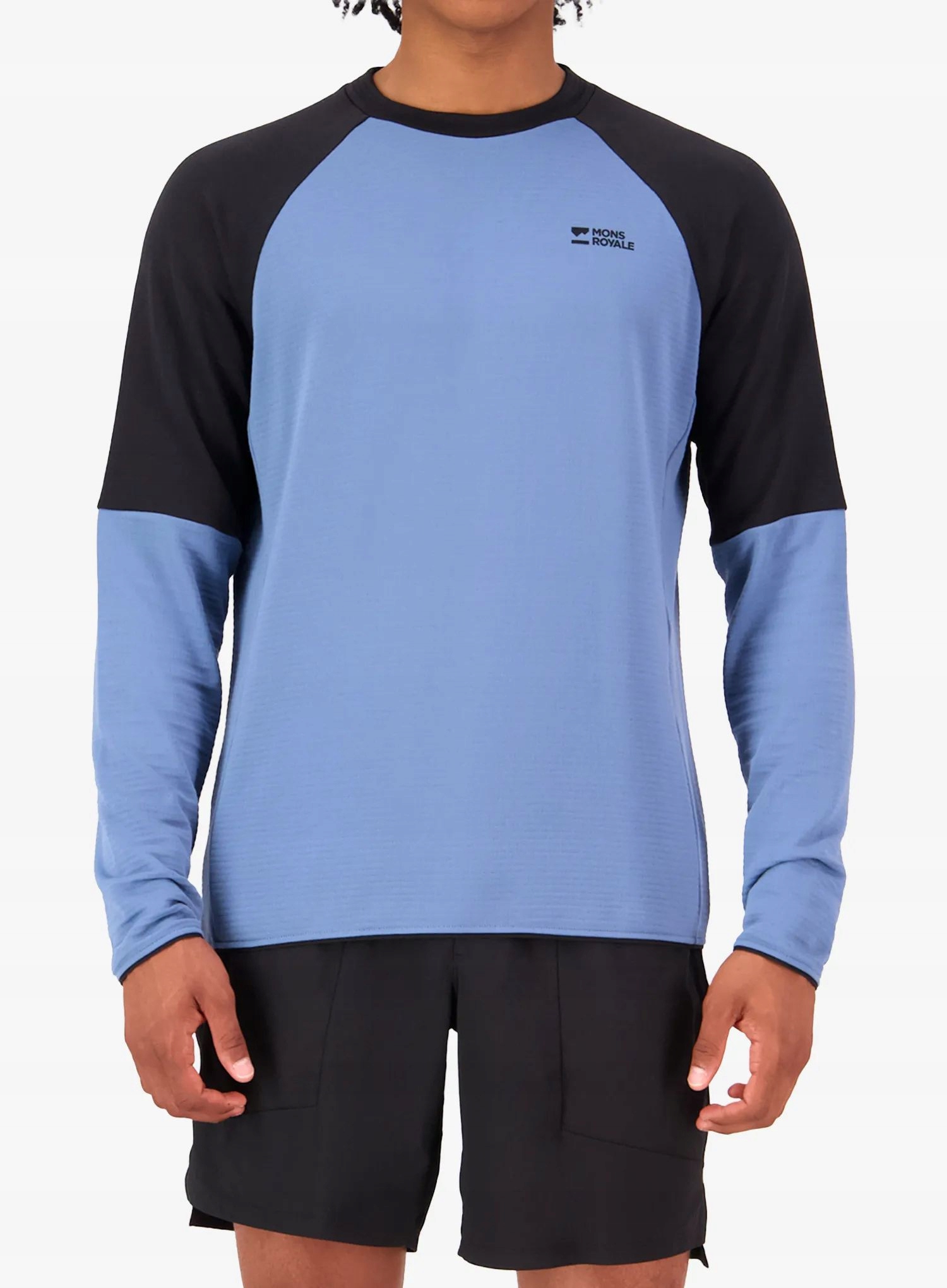 Mikina Mons Royale Quad Merino Fleece Pullover horizon blue/black M