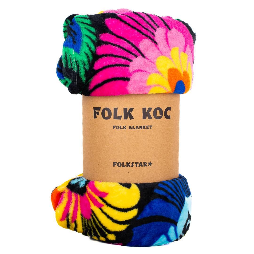 Velká univerzální deka Folkstar, lidový vzor, 150x200 cm, teplá a měkká