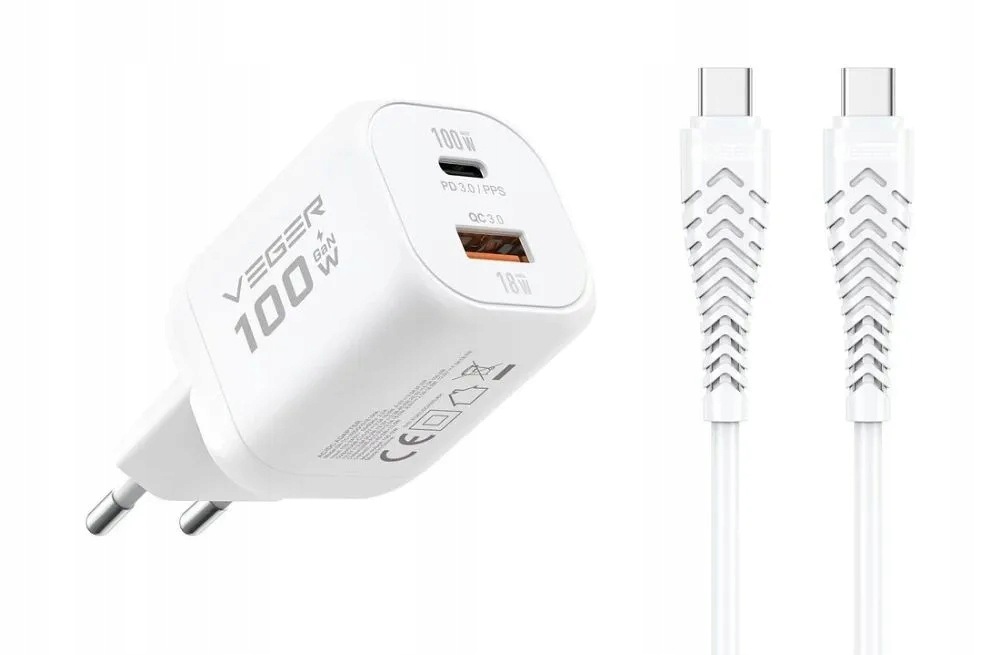 Síťová nabíječka pro telefon Veger Usb A Typ C Pd Charge Pps
