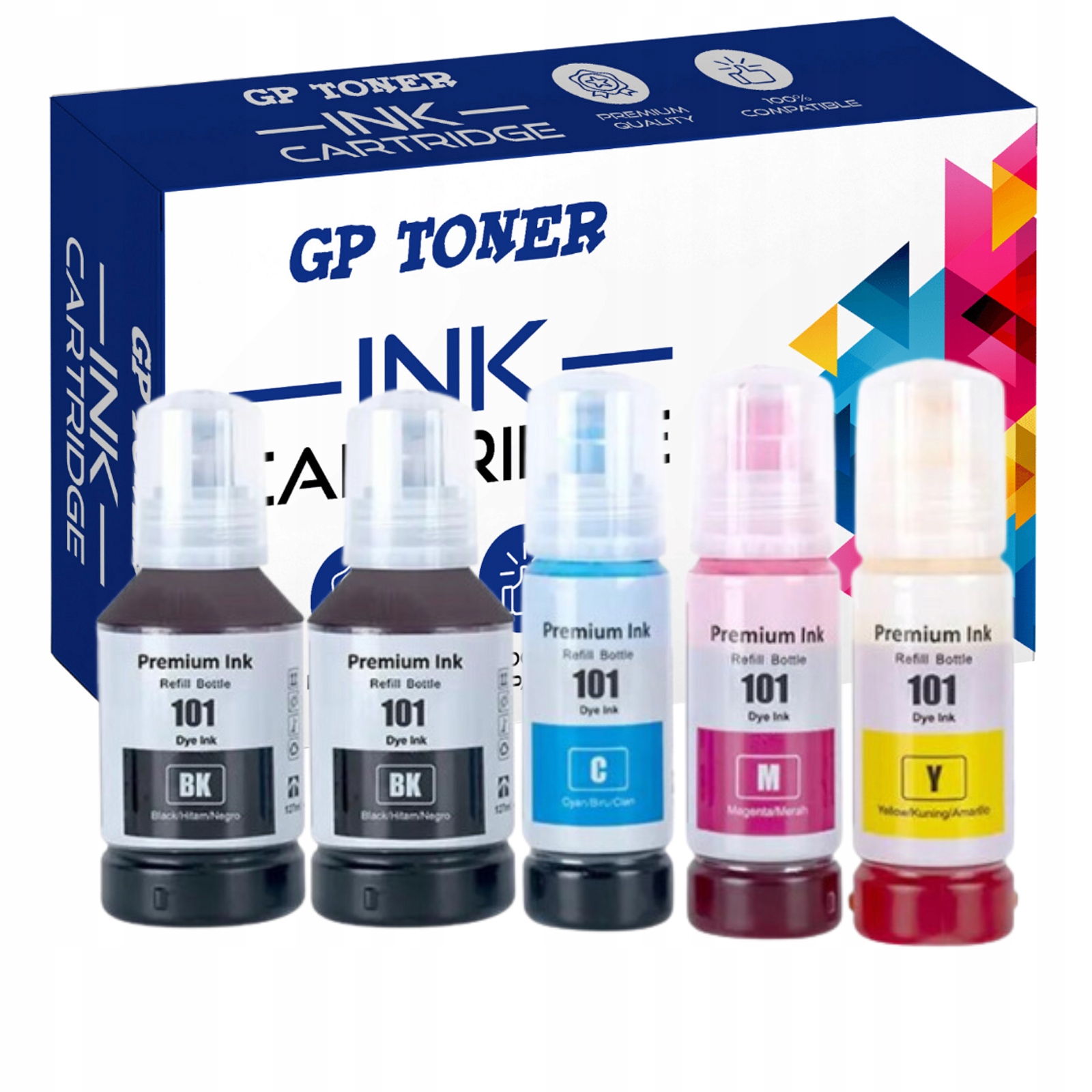 

5x Tusz do Epson 101 Cmyk EcoTank L6270 L4160 6170