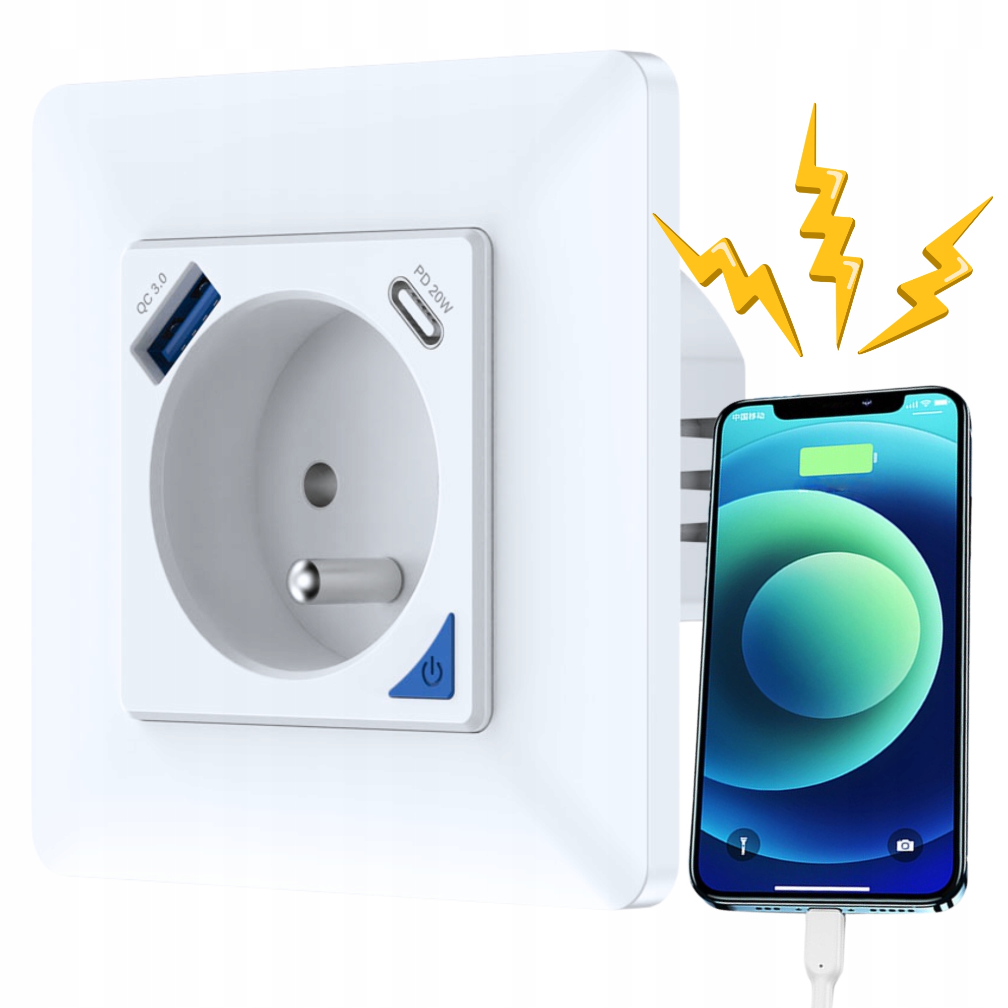 Zásuvka S Kolíkem Inteligentní Programátor Tuya Smart Wifi Zásuvka Kontakt