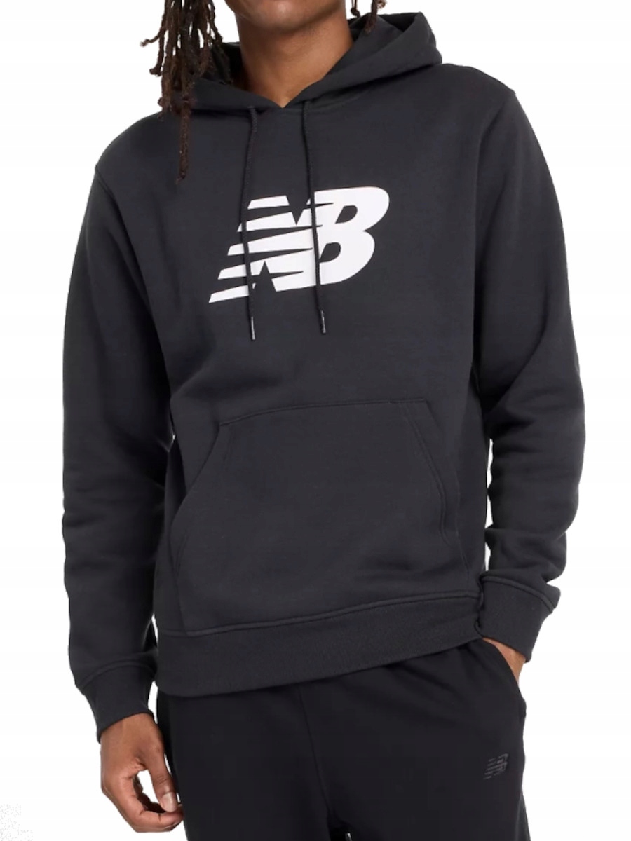 pánská mikina s kapucí New Balance MT43904BK, černá, velikost L