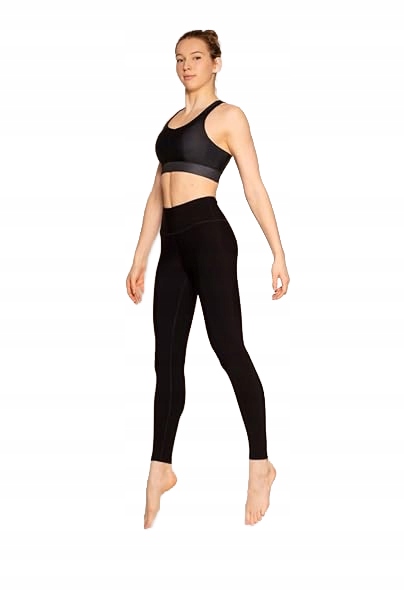 Sisters Černé Legíny Vysoký Pas Hladké Dlouhé L 6BA