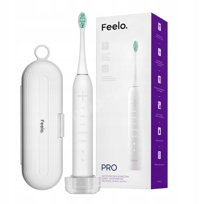 Feelo Pro szczoteczka soniczna White etui 1 końcówka