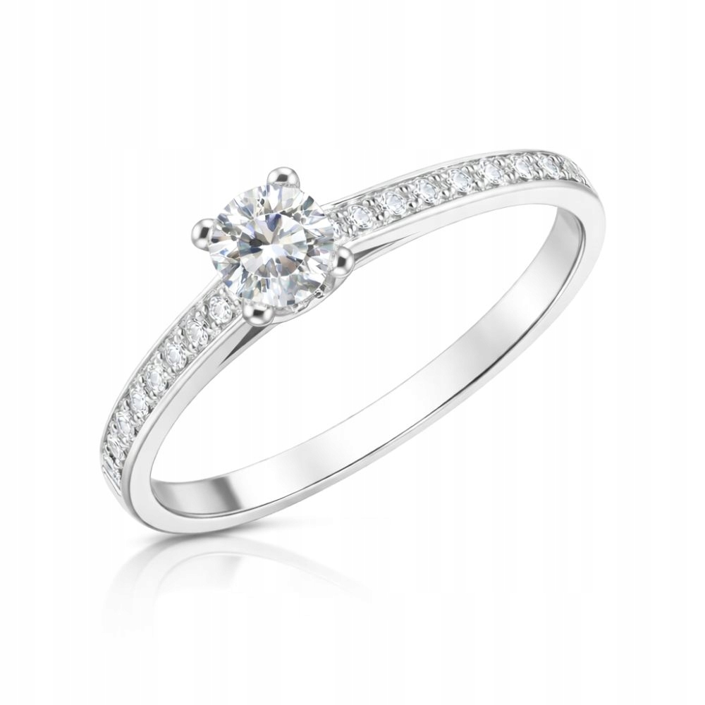 Stříbrný Prstýnek 925 S Lesklým Zirkonem, Kolejnice VEL.10