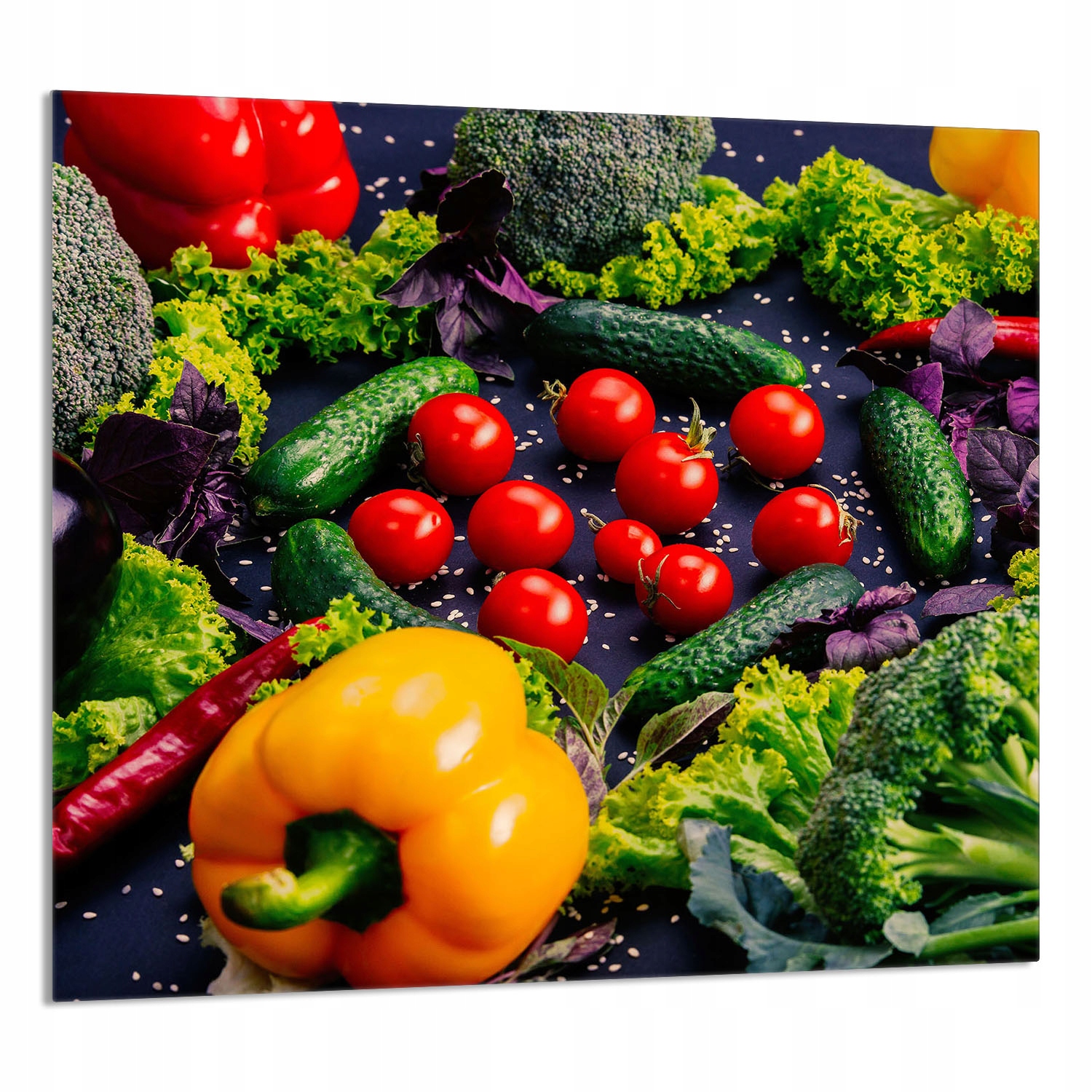 Skleněný Panel Do Kuchyně 65x60 Zelenina Tvrzené Sklo