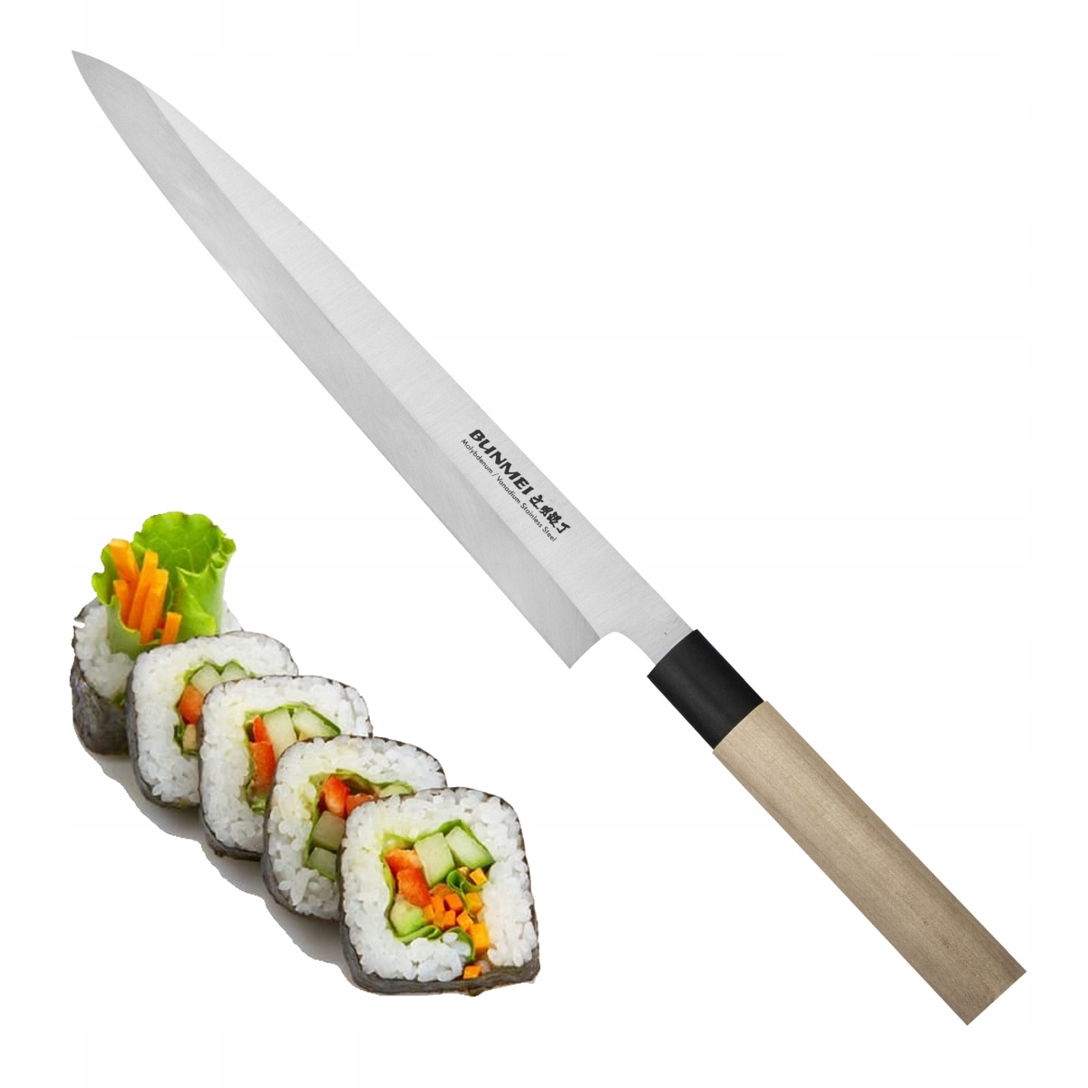Bunmei Japonský ľavý nôž Yanagi Sashimi na sushi Filetovanie 27 cm