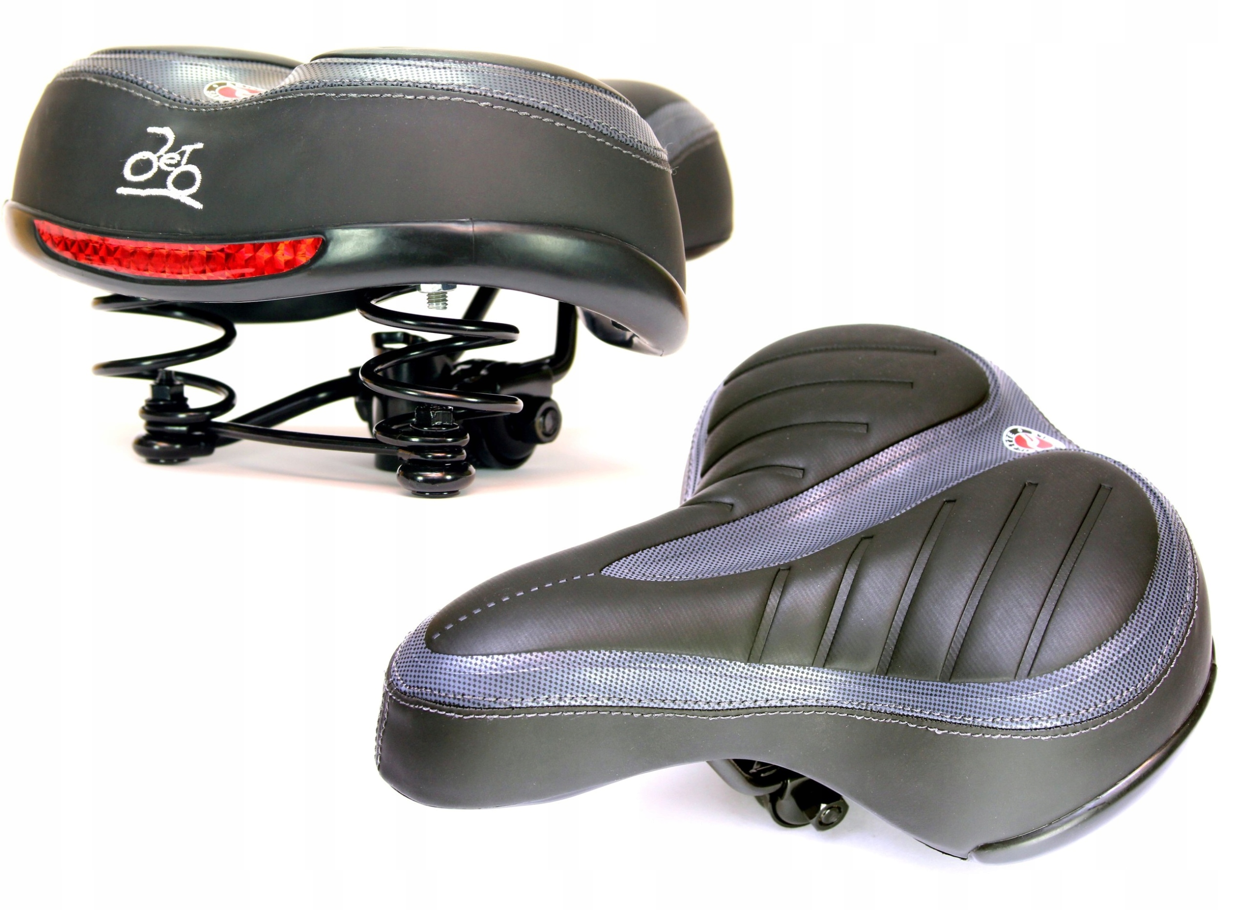 Siodełko na sprężynach Jet Selle CITY odblask GREY