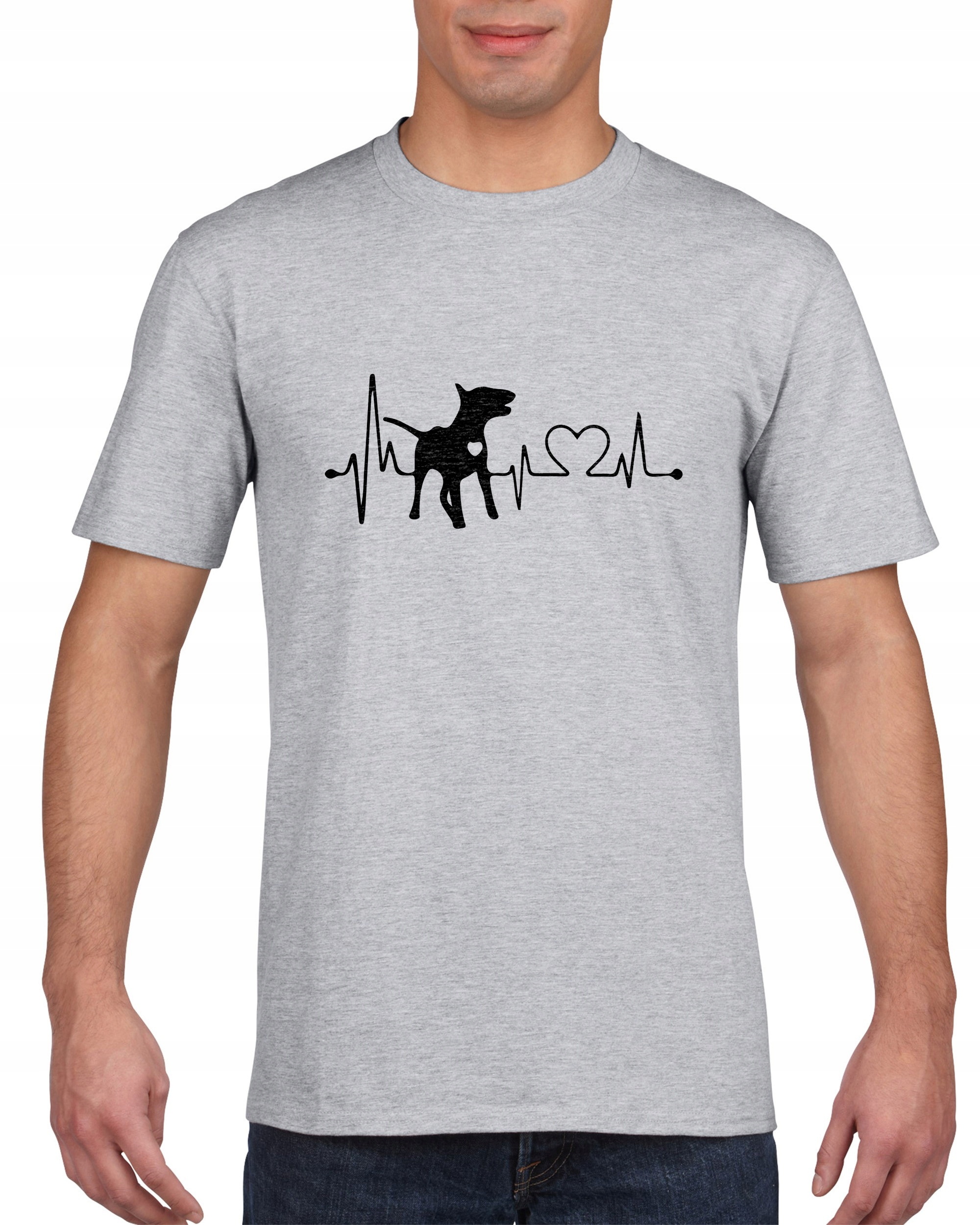 

Koszulka męska Linia życia Ekg pies amstaff M