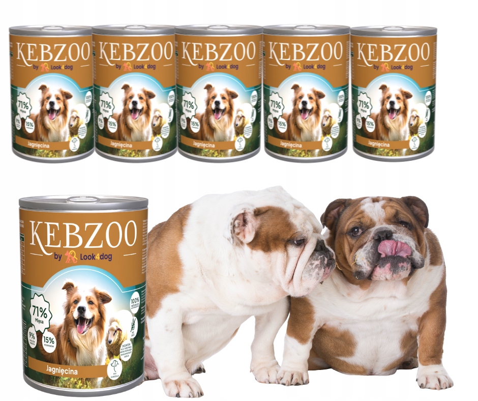 Krmivo pro psy Kebzoo Jehněčí 86% superpotraviny 6 x 400 g