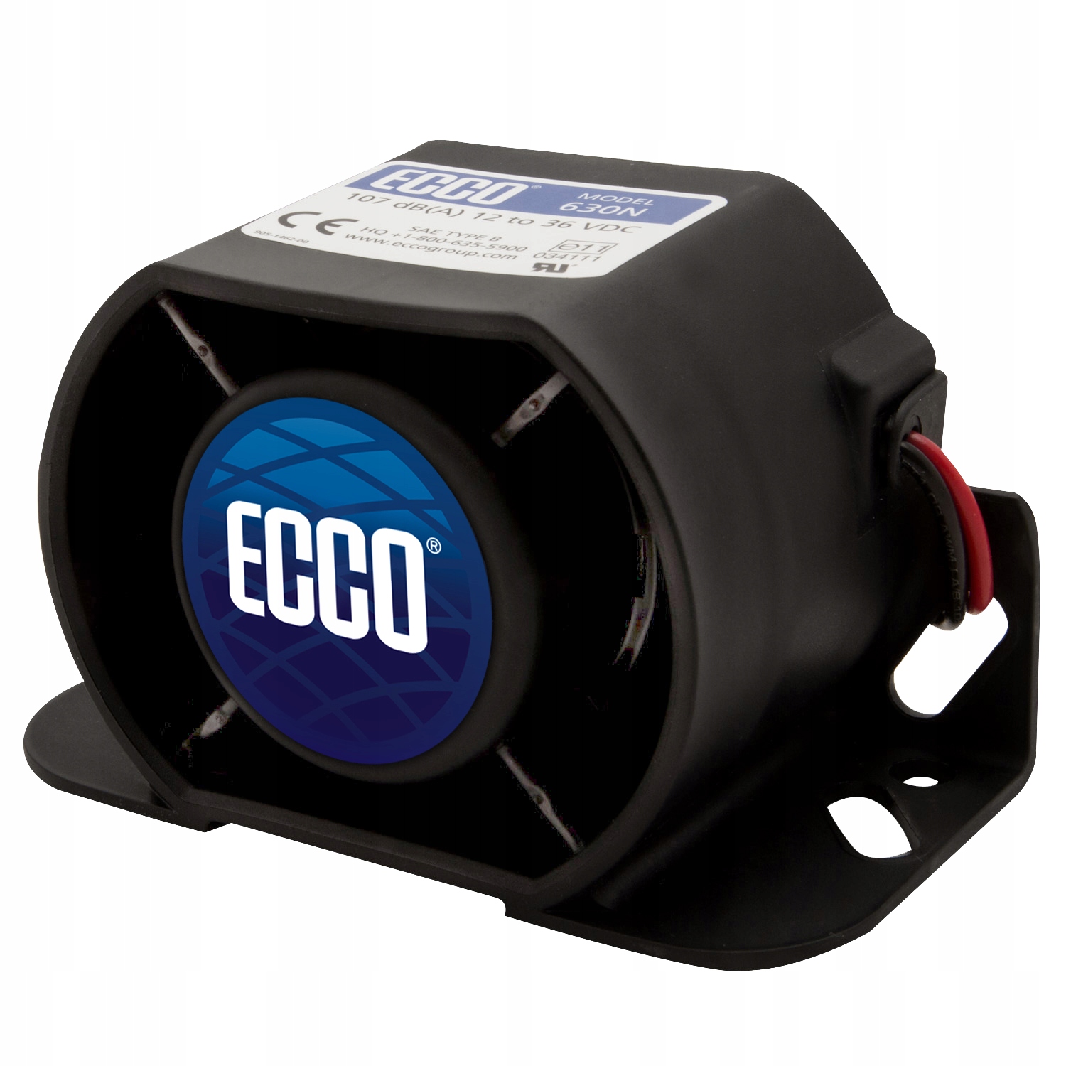 Zvukový signál cúvania Ecco 630N-001 107dB 12-36V
