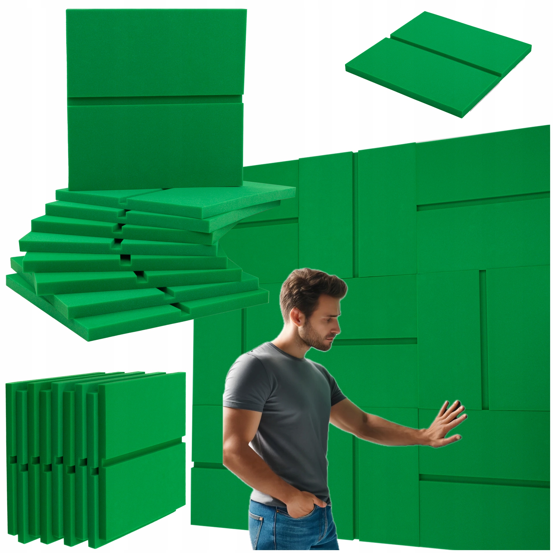 Akustické Panely 3 cm, čtverce, profesionální design pro konferenční místnost