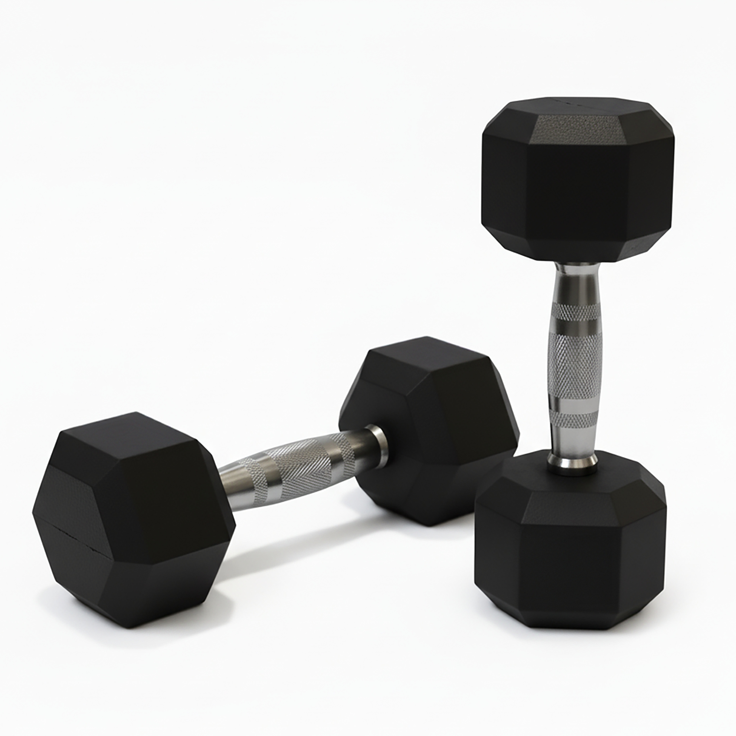 Hantla hantle hex żeliwny do ćwiczeń gumowany żeliwo 2x3kg powlekane