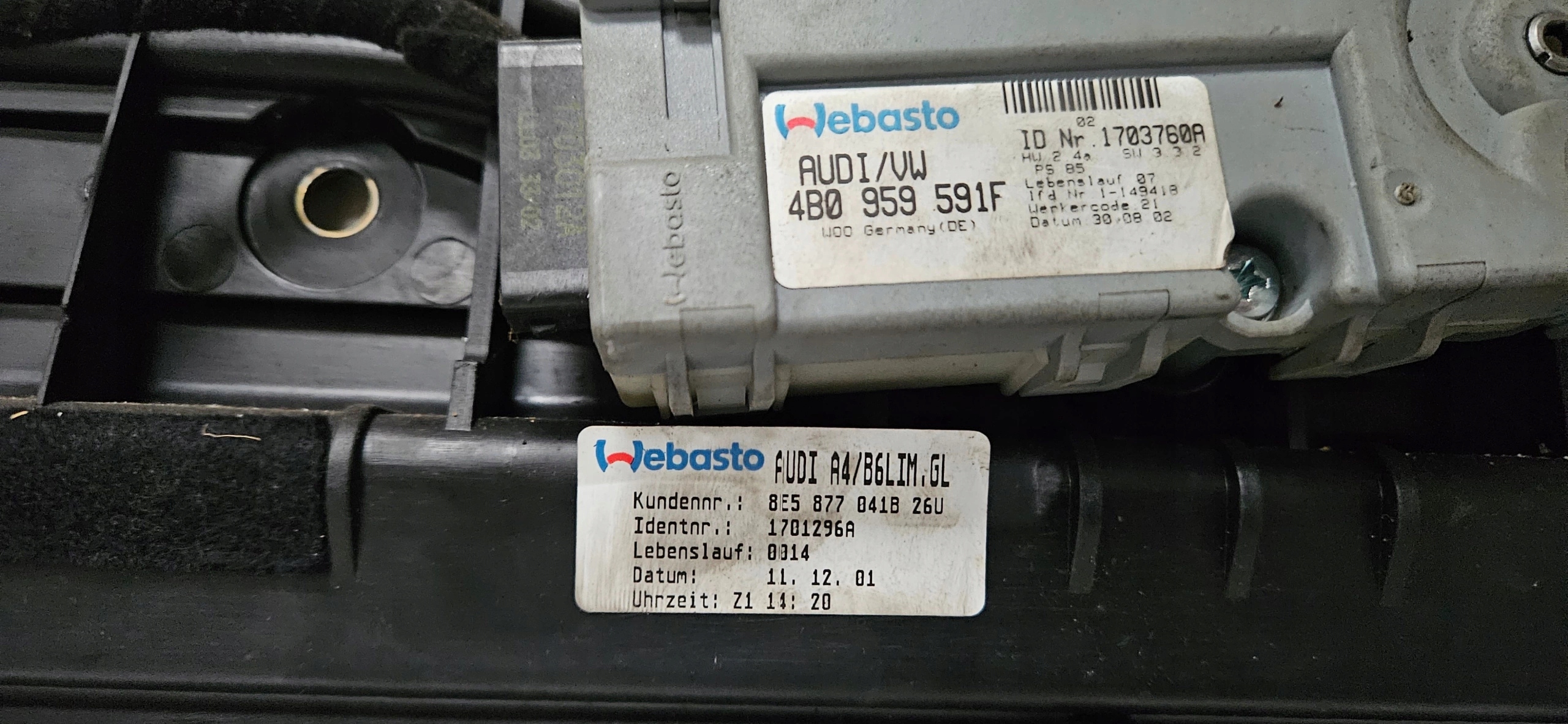 Schiebedach AUDI A4 B6 B7 Sedan WEBASTO 8E5877041B