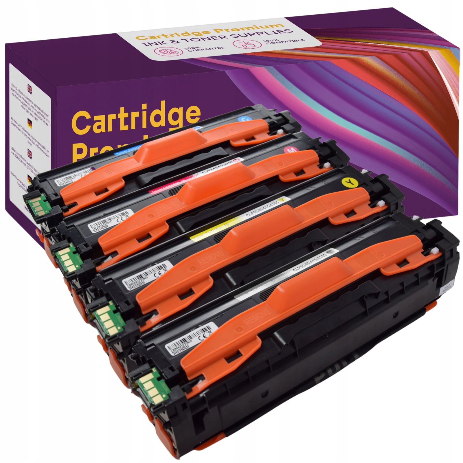 4x Toner pro Samsung CLP-415N CLX-4195N Set 504S