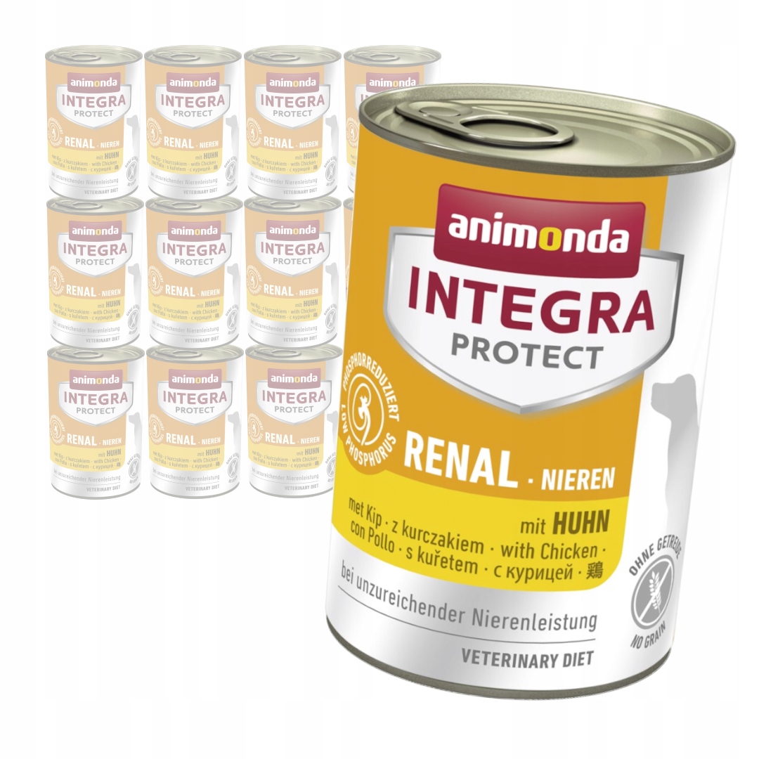 Levně Animonda Integra Protect Nieren 12x400g Vlhké Krmivo s kuřecím masem pro psy