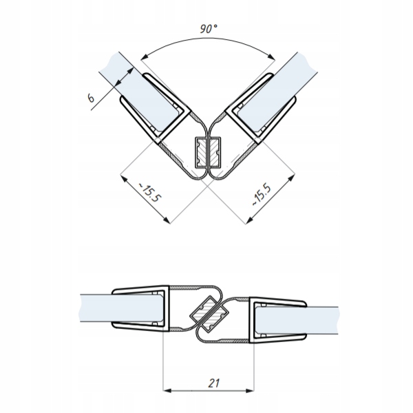 USZCZELKA MAGNETYCZNA 90°/180° 6-8mm 250cm KOMPLET Marka Marshal Consulting