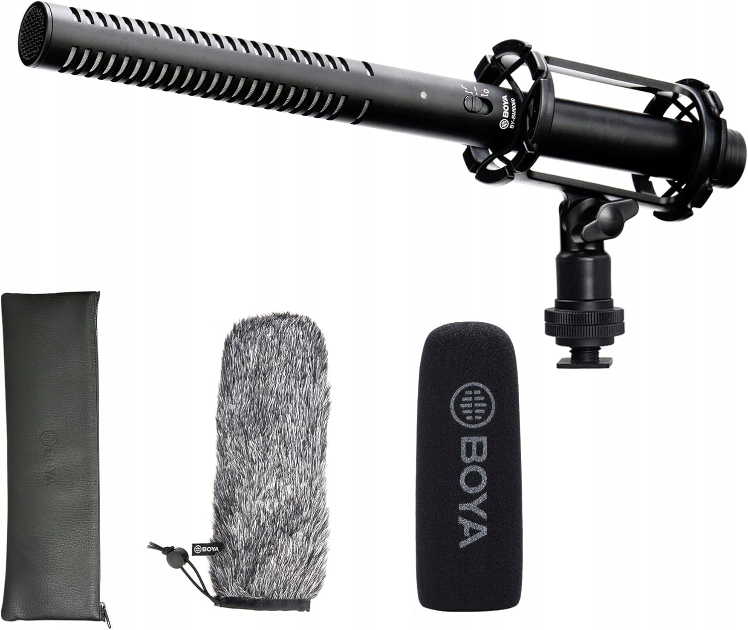 Smerový mikrofón Boya BY-BM6060 superkardioidný Xlr s krytom typu shock mount