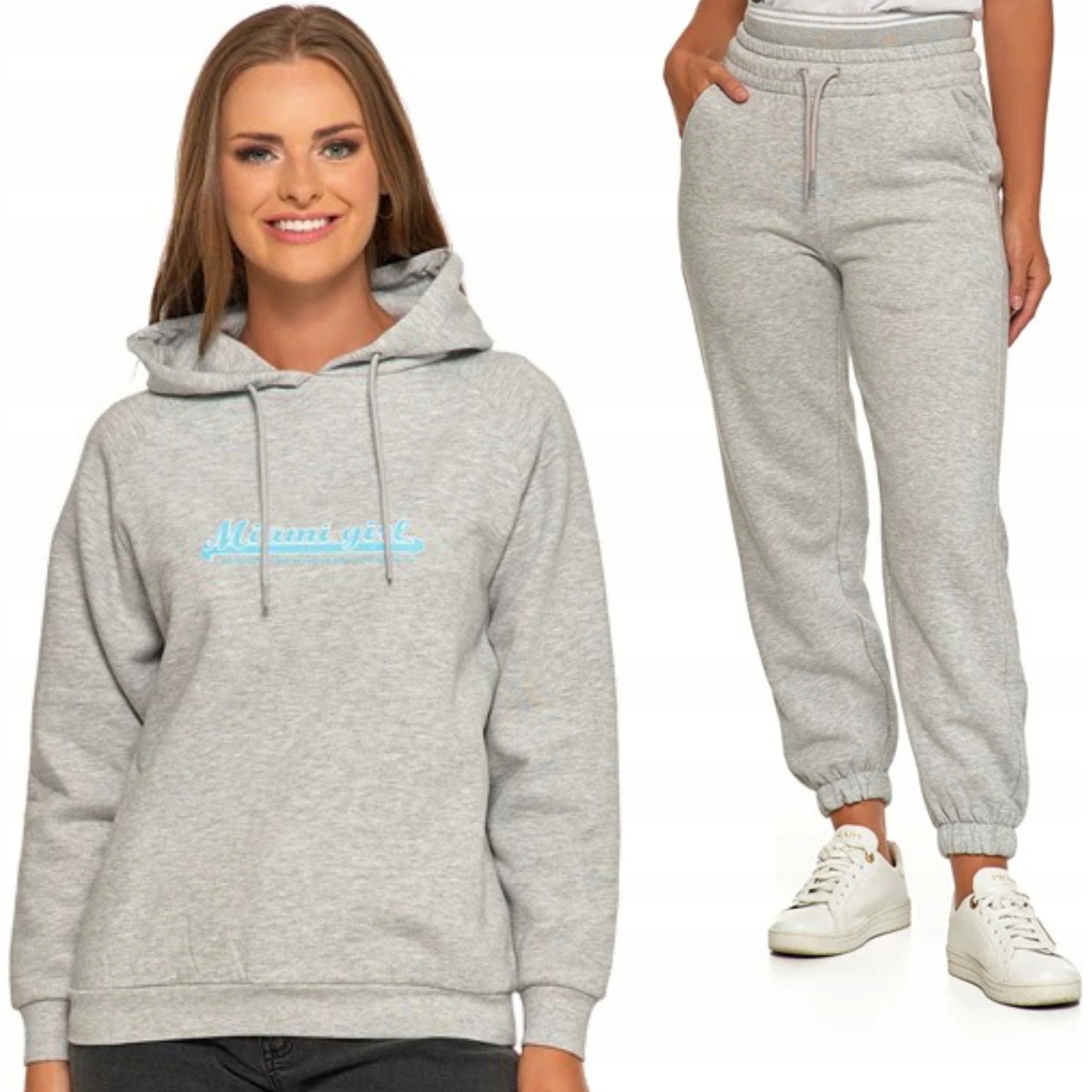 Dámská tepláková souprava Zateplená Mikina s nápisem a Joggery Moraj L