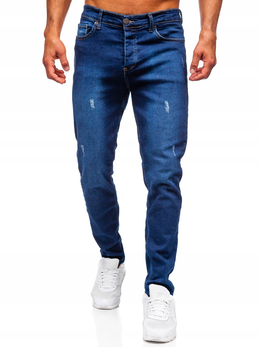 Pánské Džínové Kalhoty Slim Fit Tmavě Modré 6516 DENLEY_32/M