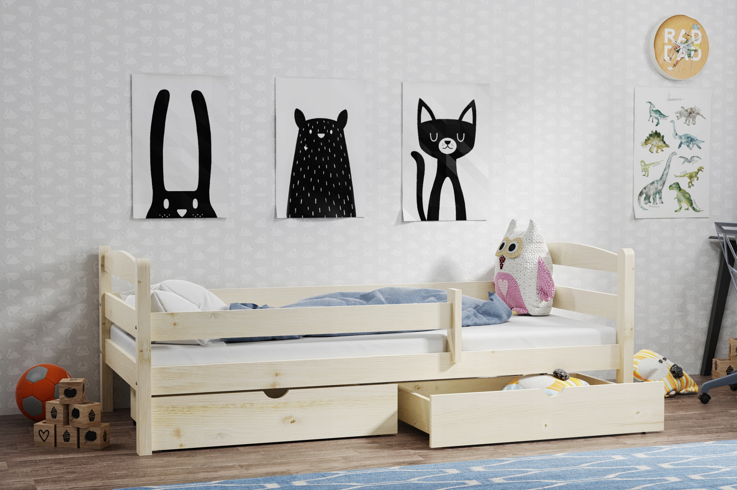 Łóżko pojedyncze Ania 80x200 + materac