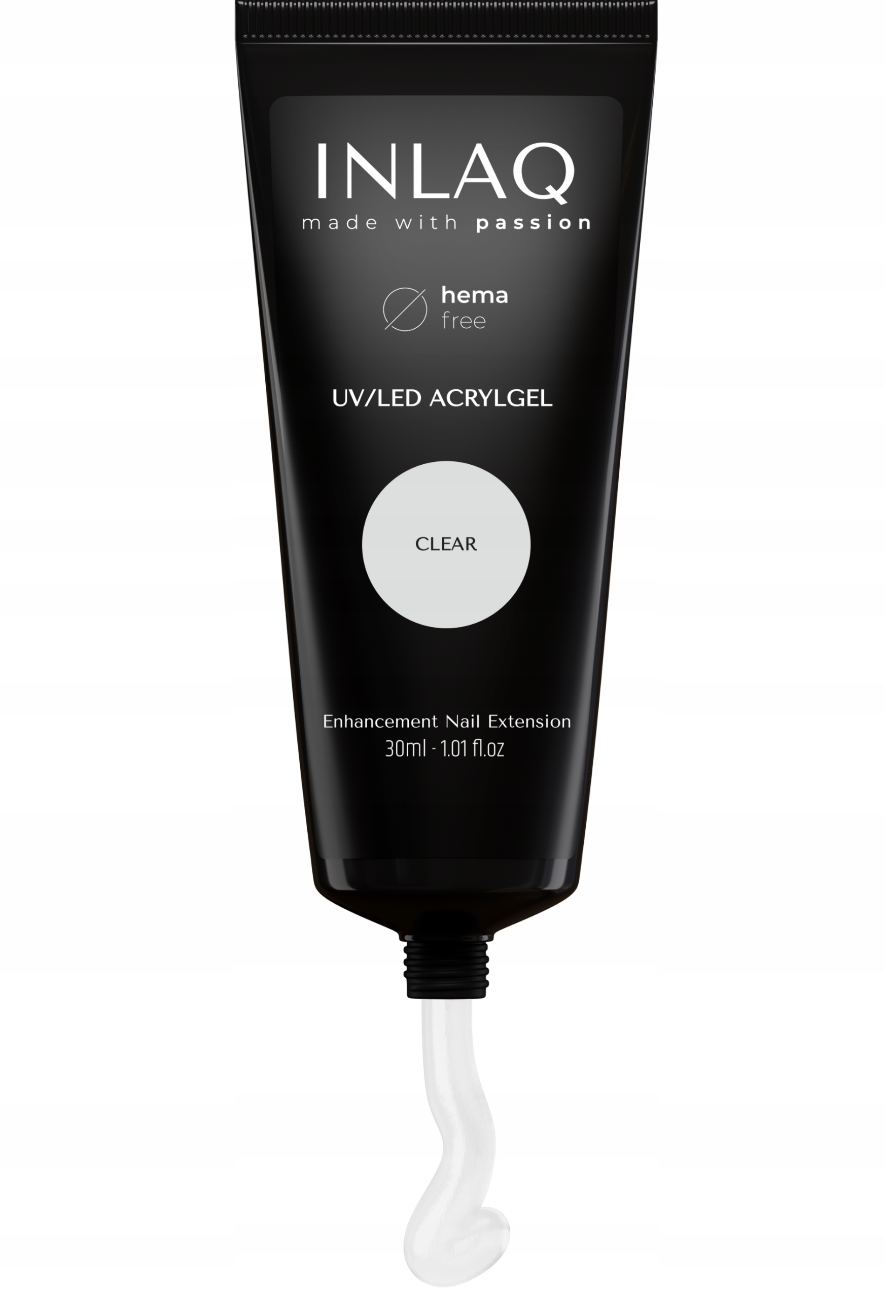 INLAQ Akrylożel do Paznokci Clear Budujący Acrylgel 30ml HEMA Free Kod producenta 651