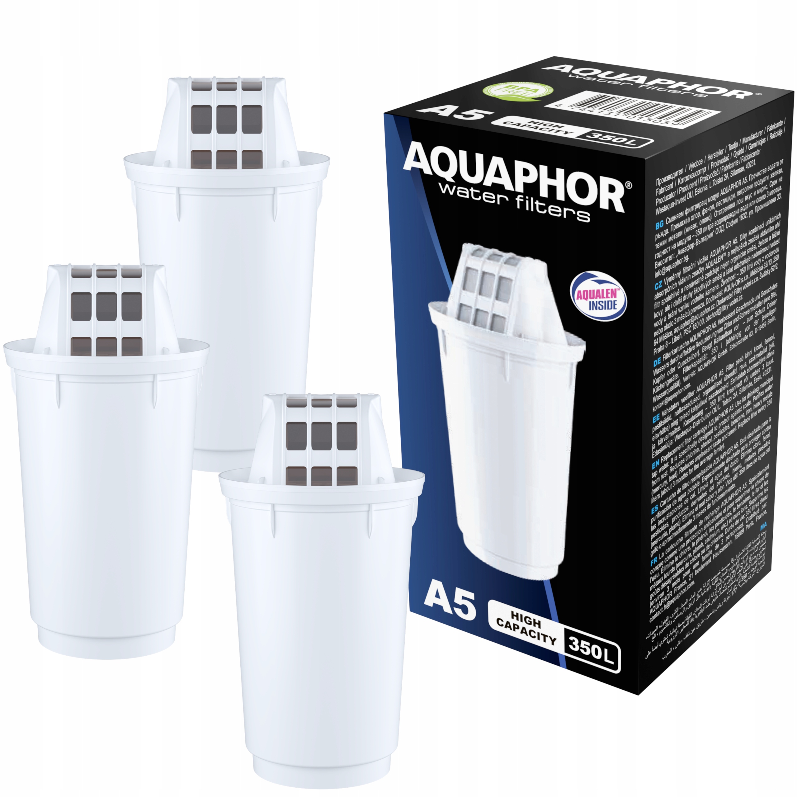 

Wkład filtrujący filtr wody Aquaphor A5 350L 3 szt