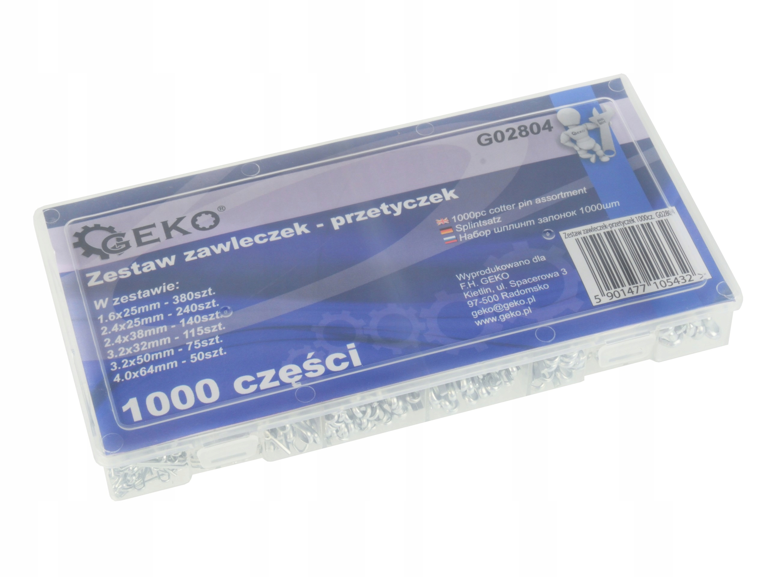 

Zestaw zawleczek-przetyczek 1000cz