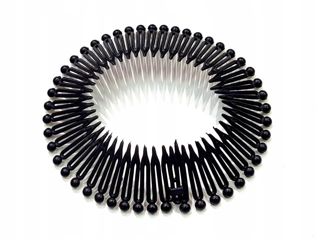 

Opaska Do Włosów Elastyczna Czarna Grzebień 4 Szt