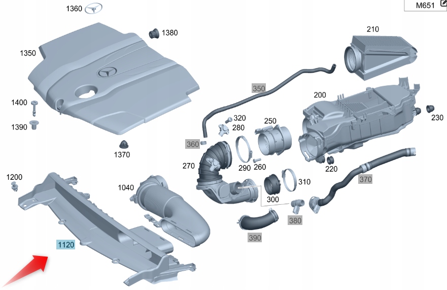 Překrytí Předního Pásu Mercedes Glc A2535001100