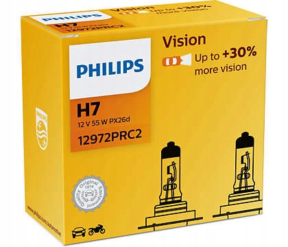 

Philips Żarówki H7 Vision 55W +30% kartonik 2szt.