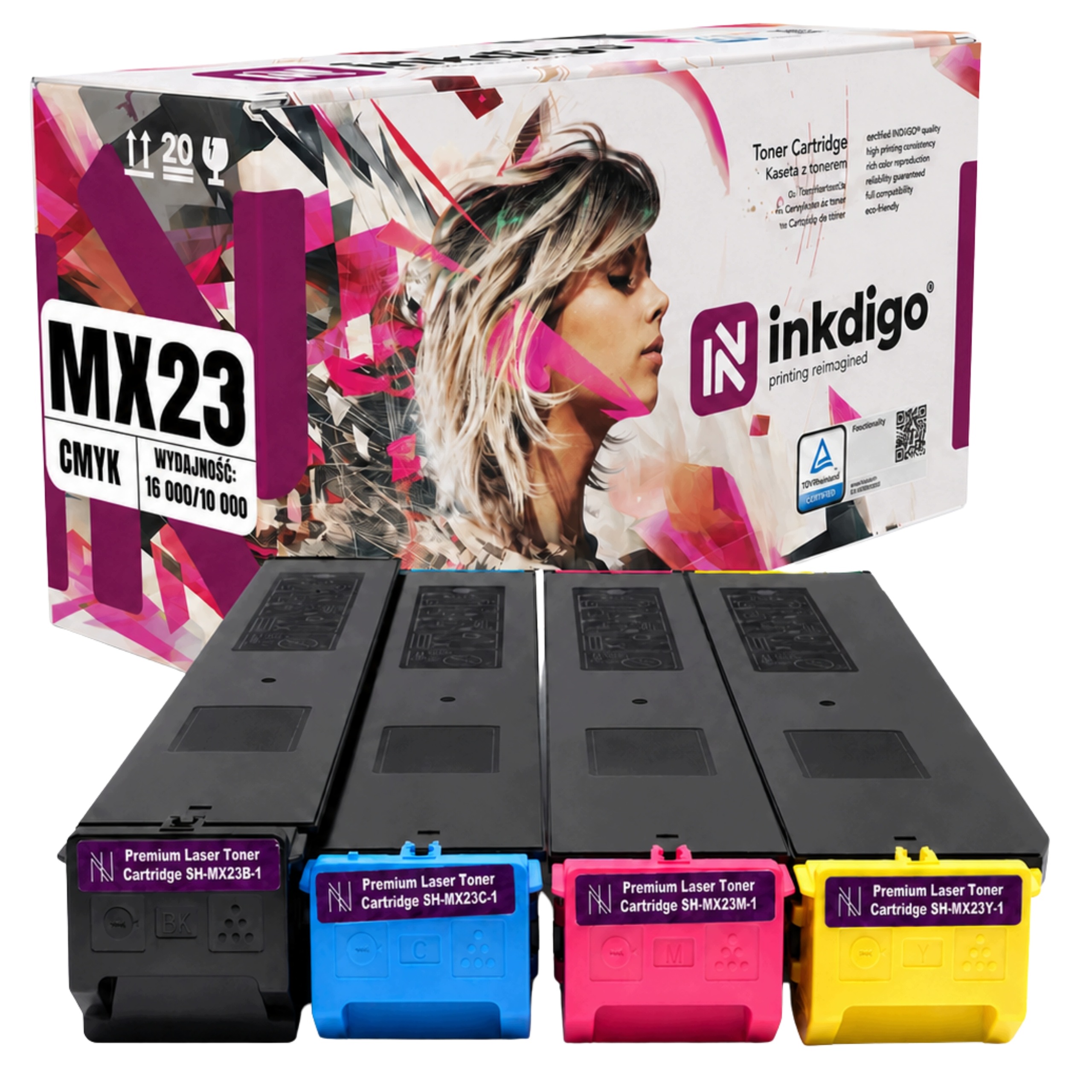 4x Toner pro Sharp MX23GT MX-2614N MX-2616N Černý