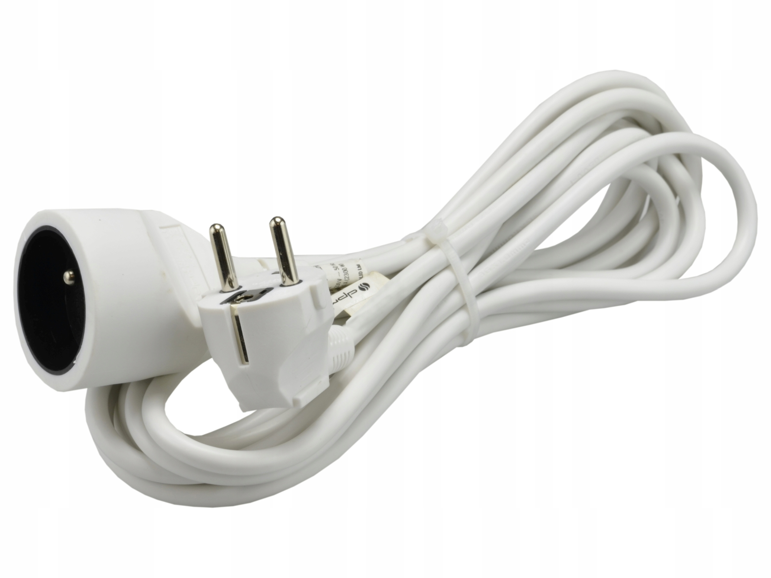 Przedłużacz prądowy 2P+Z 230V 1 gniazdo biały 1,5m