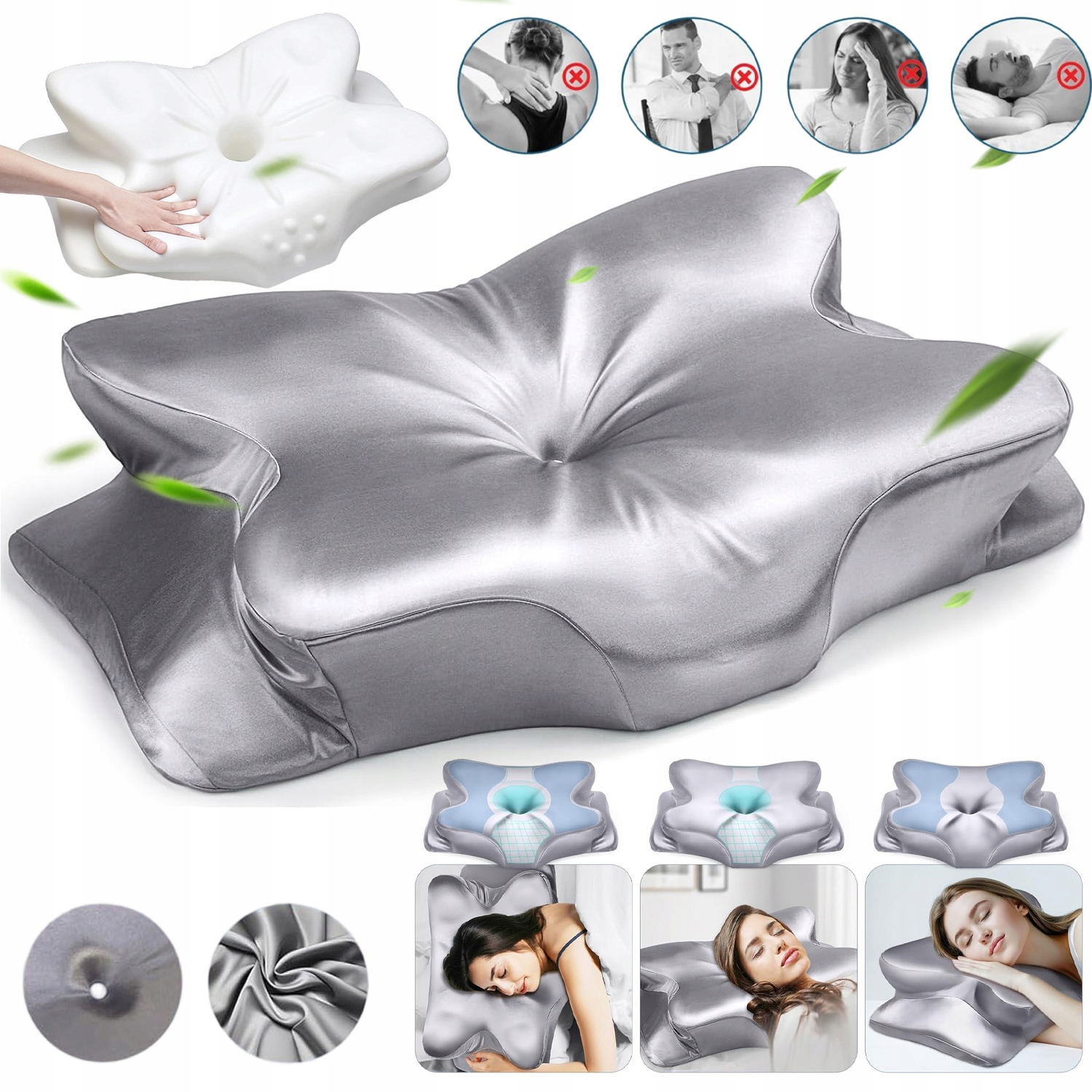 Poduszka Ortopedyczna Do Spania Na Brzuchu Plecach Boku Lepsza Jakość Snu