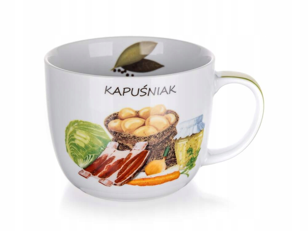 

Duży kubek na zupę z uchem 730 ml Zupa kapuśniak