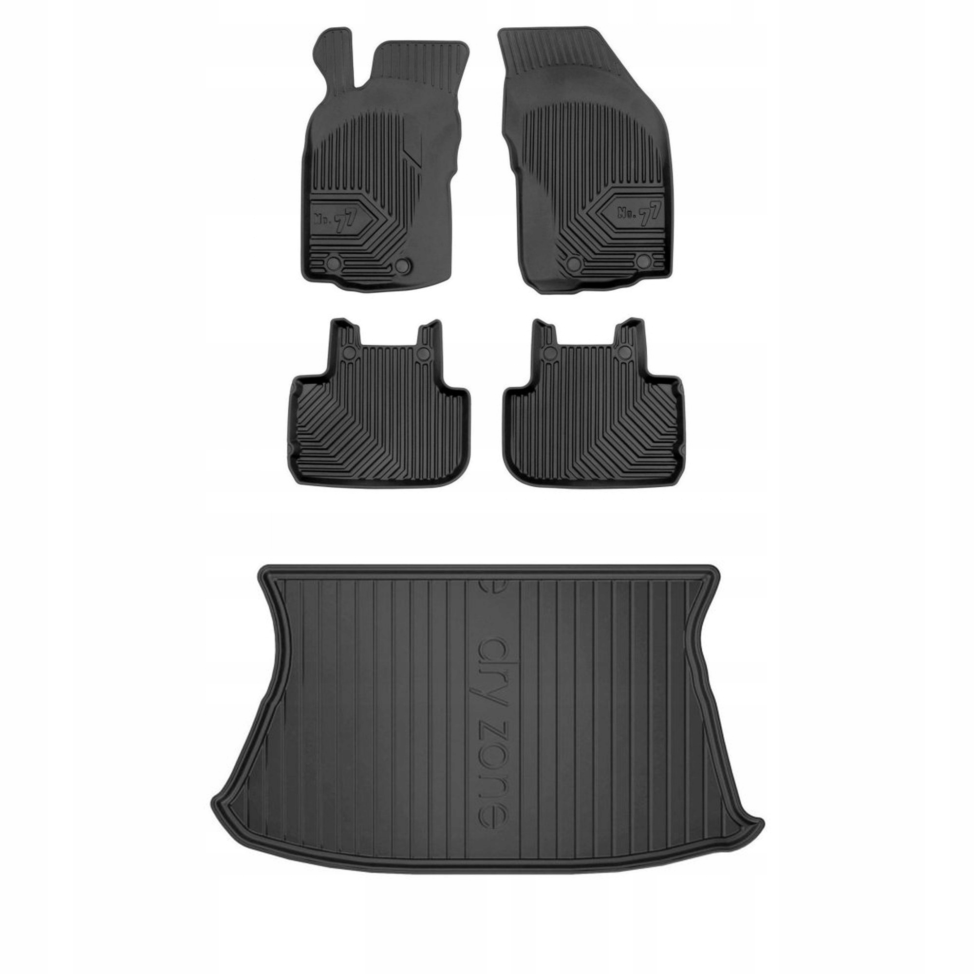 Gumová sada koberčekov a rohože Alfa Romeo 147 2000-2010 Hatchback s doplnkom