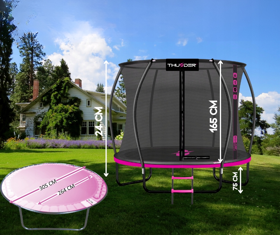 Vrtni trampolin 10ft 305CM veliki profesionalni s unutarnjom mrežom. Thunder EAN (GTIN) 5904161754947