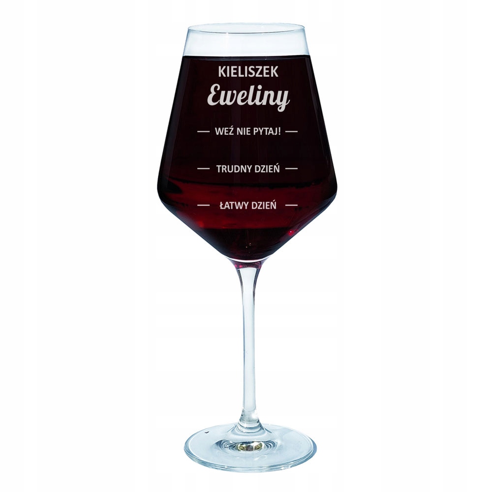 KIELISZEK DO WINA Z GRAWEREM KROSNO prezent żony dziewczyny kobiety mamy