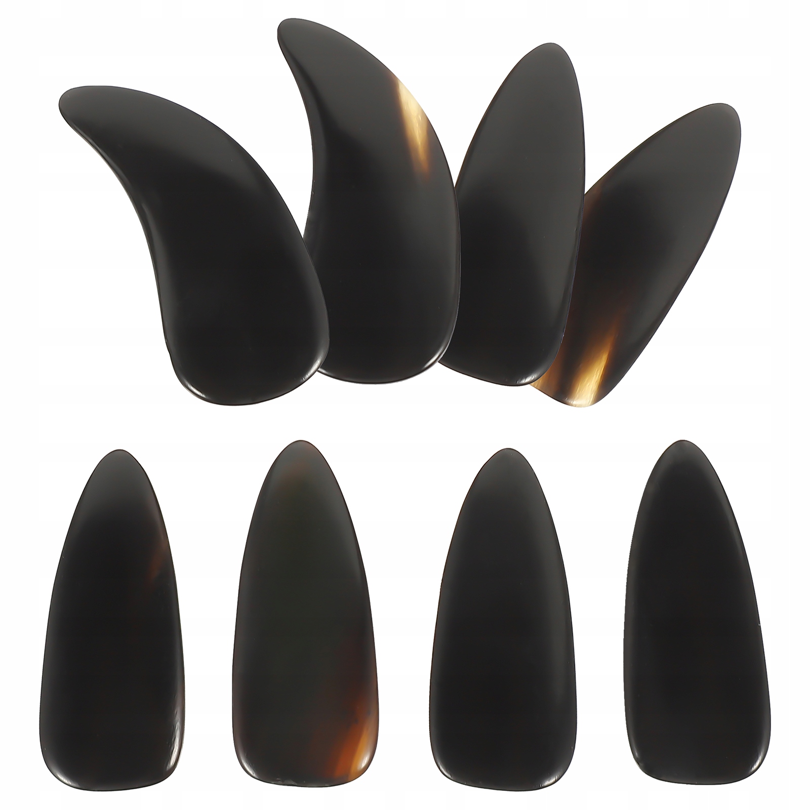 8 sztuk Horn Dorosłych Praktyka Fałszywe Paznokcie Guzheng Paznokcie