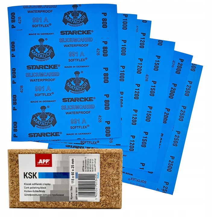 

App Zestaw papierów P800-P2500 klocek