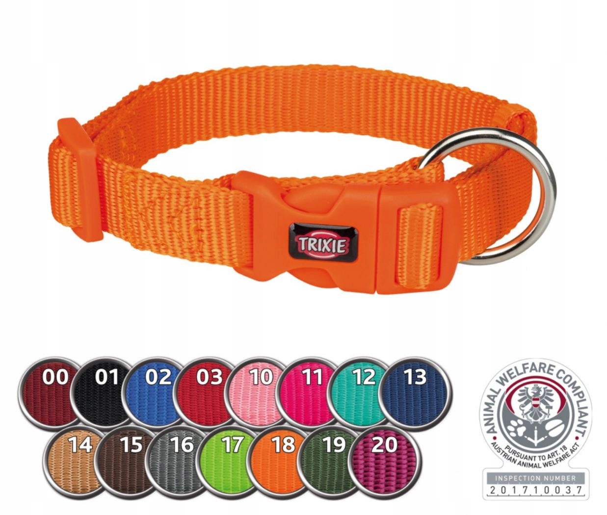 

Trixie Obroża nylonowa Premium dla psa S-m; Karmel