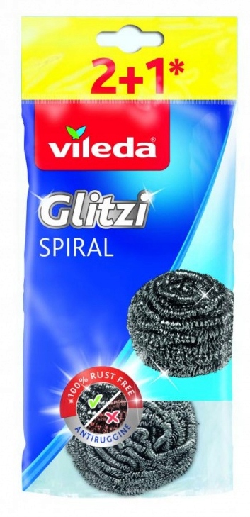 Vileda Glitzi Spiral Zmywak stalowy 3szt