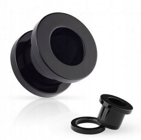 

Tunel Odkręcany Czarny 10mm akryl